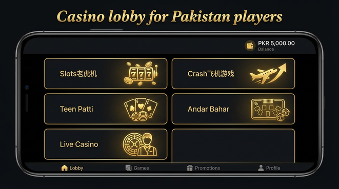 Lobby view of win3799 for Pakistan users - 4